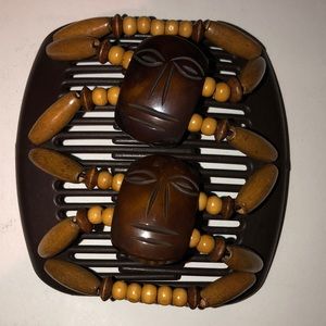 African Butterfly Hair clip - Brown clip